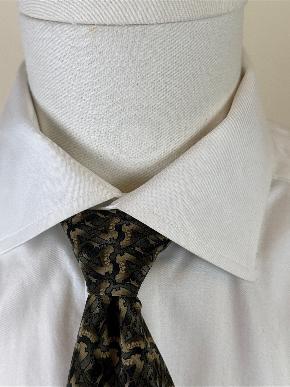 The Nature Conservancy Men’s Necktie Olive Reticulated Tree Frog Silk Vintage